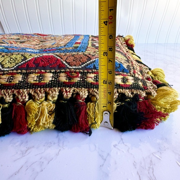Vintage Afghan Embroidered Pillow - Picture 7 of 8